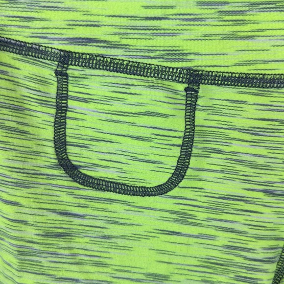 Zella girl size Large Pants Casual Workout Leggings 10-12 Lime Green Striped - Picture 3 of 5